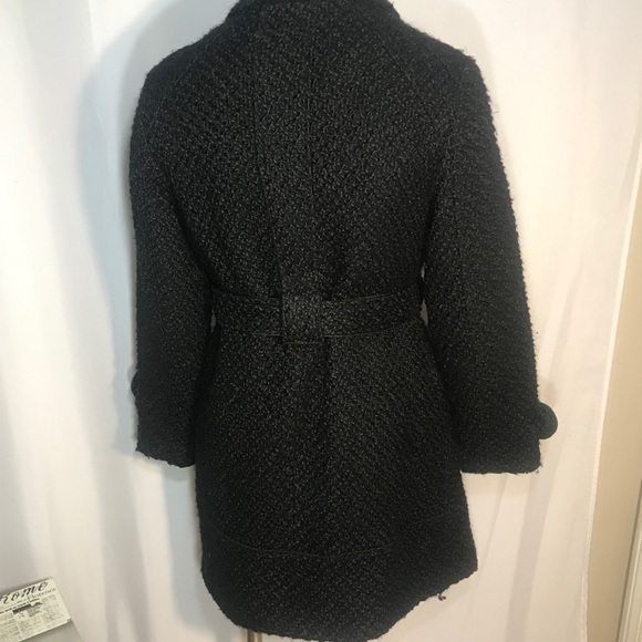 Black Pea coat with belt - Picture 3 of 10